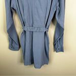 Anthropologie NEW Sovere Nouvelle Linen Cargo Shirt Dress in Blue Haze Womens L Photo 11
