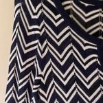 White House | Black Market WHBM Sz M Chevron Stripes Tunic Cover Up Blouse Dress Open Knit V Neck Pullover Photo 5