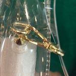 Clear and White Crossbody Bag with Gold Accents Photo 2