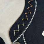 Yak Magik Fun Funky Embellished Cotton Silk Vintage Jacket Women Size Large Black Photo 4