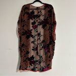 Citron Burnout Velvet Rose Spotted Sheer Kimono Silk Blend Witchy Whimsigoth Pink Size undefined Photo 4