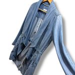 Max jeans  Blue Open Denim Cardigan Duster Jacket - Small Photo 2