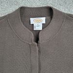 Talbots Silk Cardigan Womens M Brown Knit Button Down Faux Pockets Sweater Photo 13