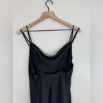 Abercrombie & Fitch  Black Satin Cowl Neck Maxi Slip Dress size Medium $130 Photo 12