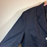 CHAPS Women's Linen Blazer Jacket Size 14 Black Pockets Formal Business Photo 3