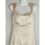 Jax Cream Satin Midi Cocktail Dress‎ Women's Size 4 Party Elegant Formal Photo 1