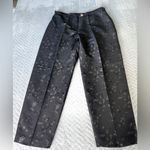 Alfani  Black Pant with Metallic Floral Prints Photo 3