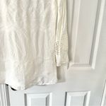 La Blanca  White Embroidered Eyelet V Neck Swim Cover Up Dress Small Bell Sleeves Photo 13