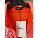 Nookie Oracle Sequin Mini Shirt Dress in Peach Womens Size Large Photo 9