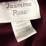 Jasmine Vintage Burgundy Velvet Robe Sz Large Floral Long Boho Loungewear Cigar Bar Photo 6