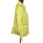 CAbi yellow floral print light cotton blend utility cargo field jacket size S Photo 3