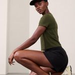 Athleta New XL ESSENTIAL BABY Tee XL Aspen Olive Green SUPIMA Cotton Photo 3