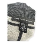 Saks 5th Avenue Saks Fifth Ave XS Wool Cashmere Mock Neck Grid Windowpane Pullover Knit Sweater Photo 3