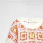 ZARA  Crochet Chenille Granny Square Patchwork Tutti Sweater Sz‎ S Photo 5
