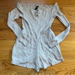 Urban Outfitters Out from Under light gray ribbed henley romper size small Photo 0