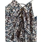 Gianni Bini  DITZY FLORAL PEPLUM CROSS BACK MAXI DRESS WHITE & BLUE SZ M Photo 9