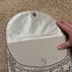 Lulus  Cream Satin Clutch with detachable metal chain Photo 1