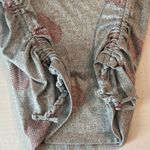 Cozy Gray Live and Lace Heart Print Women's Sweater 3/4 ruched sleeves size L Size L Photo 9