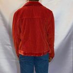 J.Jill Jacket Red Corduroy Velvet Collared Button Down Vintage Coat collar Photo 2