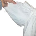 Cloth & Stone  Anthropologie women’s medium White off the shoulder Raw hem blouse Photo 1