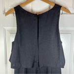 Madewell 8 Luminous Overlay Dress Popover Layered Tiered Black Satin Seamless Photo 5