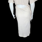 4th and Reckless Womens Small Cream Textured Midi Dress Cutout Short Sleeve Photo 9