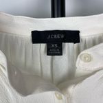 J.Crew Ivory Long Sleeve Pop Over Career Flowy Blouse Photo 3