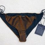 NEW It's Now Cool Gathered Tie Pant bikini Lurex, M Gold Size M Photo 0