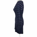 Revolve Capulet Size M Mini Dress Bodycon Navy White Stripe Rib Knit U Neck NEW Photo 2