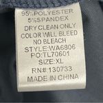 Umgee  XL velour velvet navy blue dress long sleeve button down high low hem Photo 12