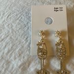 Gap : Pearl/ Gold Tone Champagne Glass Earrings- New Years Photo 15