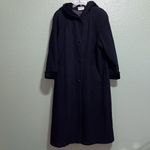 Vintage MDP Mario De Pinto Black Wool Velvet Dress Coat Size XL Photo 1