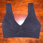 Commando  Ruched Seamless Black Bralette Photo 0