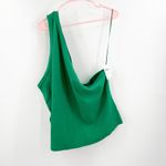 Pilcro Zelda Tank Top Size 3X Anthro Rib Kelly Green Plus Curvy NWT One Shoulder Photo 3
