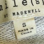 Madewell Mile(s) Embroidered Cutoff Sweatshirt Small Gray Floral Oversized Photo 6