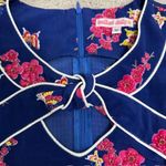 Trollied Dolly Brilliant Blue Dress Floral Butterfly Print Sleeveless Party Sz M Size M Photo 7