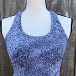 Lululemon EUC Woman’s Jacquard Gray/Black Fitted Sleeveless Racerback Tank Top Photo 1