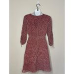 Madewell  Starviolet Mini Dress in "Ditsy Flowers" Red Floral V-Neck Size 2 EUC!! Photo 2