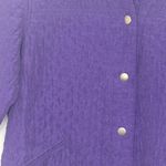 Coldwater Creek Vintage  Purple Quilted Silk Jacket Minimalist Classic Layering S Photo 4