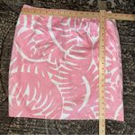 Bahama Hand Prints Vintage Women’s Sz 12 Pink White Palm Leaf Print Cotton Skirt Photo 3