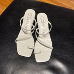 Calvin Klein Belma Leather Alligator Crocodile Embossed Toe Ring Photo 1