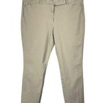 White House | Black Market WHBM SZ 8R Ankle Pants Stretch Pockets Zip-Fly Flat Front Mid-Rise Beige Photo 0