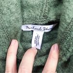 Michael Stars  • green fuzzy knit poncho cape hooded sweater soft asymmetrical Photo 4