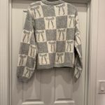 A New Day  Sweater Grey Bows Photo 2