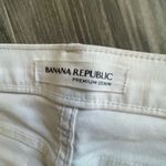 Banana Republic white zipper ankle skinny jeans size 26 Photo 5