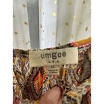 Umgee Bohemian Mix Print Semi Sheer Spaghetti Strap Swing Shark Bite Tank Top M Photo 3