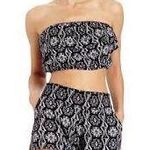 Bebe 2B Ruffle Tribal Pattern Tube Top Bandeau Photo 1