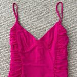 American Threads  Hot Pink Ruched Mini Dress Photo 1