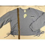 Aerie Offline by Women's Blue Super Soft Cropped "Happiness" Sweatshirt Medium Photo 2