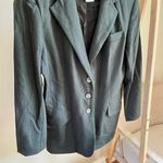 Vintage Longline Wool Collared Blazer Coat in Forest Green Size 10 Photo 2